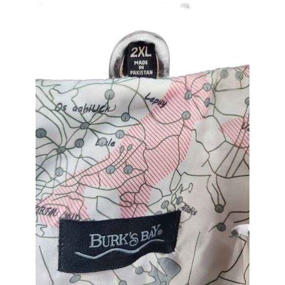 Burks Bay Leather Jacket Mens 2XL NRA Life Member Patch Logo \Bomber Vintage Y2K - Picture 4 of 16